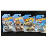 (4) NEW Hot Wheels Carded Cars Dated 2017