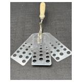 Vintage Expandable Triple 3 Blade Pierced Spatula