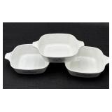 (3) Corning Blue Cornflower Petite Pans P-41-B