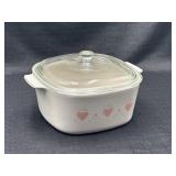 Corning Ware Forever Yours Heart Pattern A-3-B 3L
