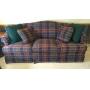 Hammary Red & Green Plaid Sofa