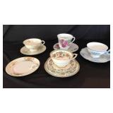 (4) Bone China Cups and Saucers
