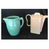 Franciscan Pitcher and Ceramic Pitcher