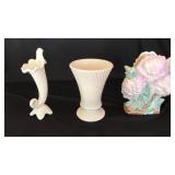 (2) McCoy Vases and (1) Ceramic Vase