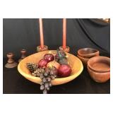 Wood Bowls and Candlesticks