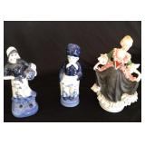 (3) 6" Porcelain Figures