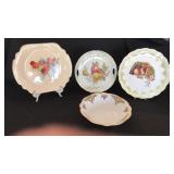 (4) Fruit Pattern Plates and Bowls