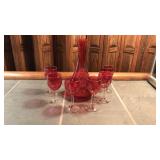 Decanter and 6 Goblets