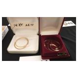 Gold Hoop Earrings and Necklace