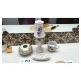 Oil Lamp, Mustache Cup, Bowls