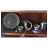 (6) Pieces of Pewter