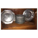 (14) Pewter Plates