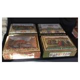 (4) Large German Tins