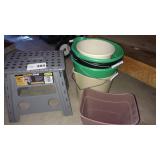 WorkZone Folding Stool, Utility Buckets