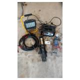 Halogen Shop Light, Battery Charger, and More