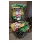 Tall Fescue Seed and Galvanized Buckets