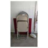 Card Table and (4) Metal Chairs