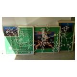 (3) Christmas Lighted Silhouettes