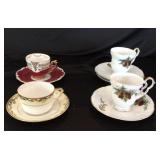 (4) Collector Cups and Saucers
