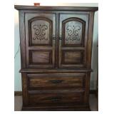 Heavy Oak Armoire Dresser