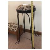 (2) Tapestry Top Stools