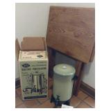 Electric Percolator and Dining Trays