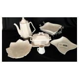 Set of (6) White Serving Pieces