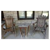 Adirondack Porch Set with (2) Chairs & Table