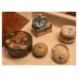2 Stone, Antique Powder, Japanese & Jewelry Boxes