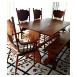 Shaker Style Dining Table and Oak Chairs