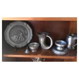 (6) Pieces of Pewter