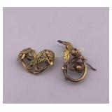 VTG Brooch Pins 12 K Gold Filled 2 Pc Lot