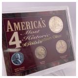 Americas 4 Most Historic Coins in Display Holder