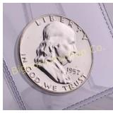 1957 Franklin Half Dollar AU