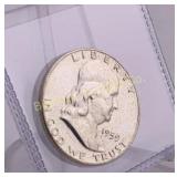 1959 Franklin Half Dollar AU