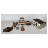 VTG Items: Sad Iron, Stirrups, American Padlock