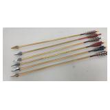 29" Wood Arrows 6 Count