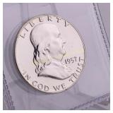 1957 Franklin Half Dollar AU