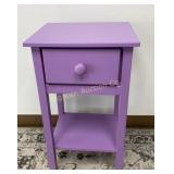 Purple 1 Drawer Night Stand End Table