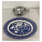 VTG Nambe Porringer Bowl, Churchil Serving Platter