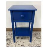 Blue 1 Drawer Night Stand End Table