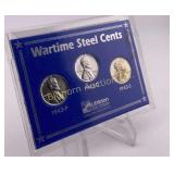 Wartime Steel Cents 1943 P,D & S Mint Mark