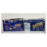 Illuminated Animated 42" & 48" Reindeer 2 Pc Lot