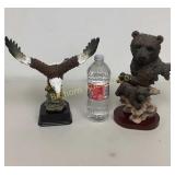 Bear & Eagle Statues