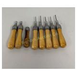 Jewelers Stone Setting Tools & Handles 8 Pc Lot