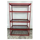 Red 5 Tier Shelving Unit