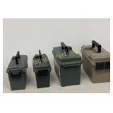 Ammo Cans Various Sizes 4 Pc Lot