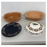 Terra Cotta Clay Bakers, Tortillas Warmer, Navajo