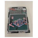 Jumbo Checkers Rug w/ Jumbo Checkers