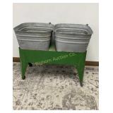 VTG Dexter Galvanized Double Wash Tub on